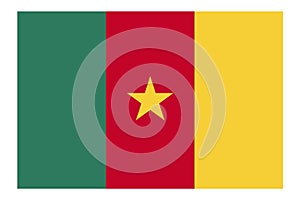 Cameroon flag vector, patriotic national symbol Cameroon flag, illustration correct color and size