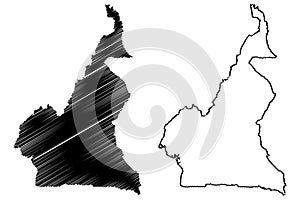 Cameroon map vector