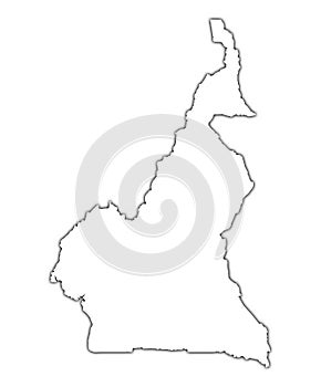Cameroon outline map
