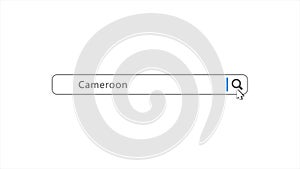 Cameroon in Search Animation. Internet Browser Searching