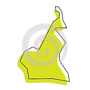 Cameroon simplified vector map