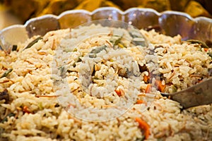 Cameroonian Jellof rice ready to beserved.