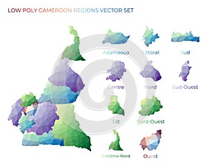 Cameroonian low poly regions. photo
