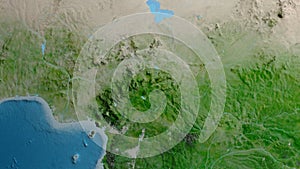 Cameroun area. Satellite map