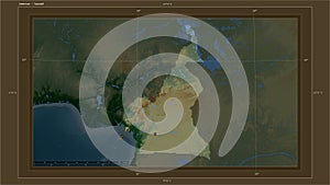 Cameroun highlighted - composition. Physical