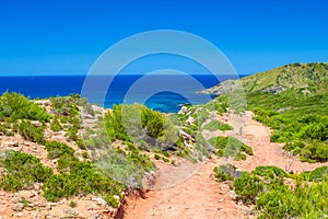 Cami de Cavalls path at Menorca, Spain.