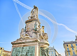 Camillo Benso monument in Piazza Carlo Emanuele II square. Milan, Lombardy, Italy