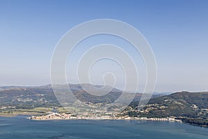 Caminha, town of Portugal, on the other side of MiÃÂ±o, from Santa Tecla, Galicia, Spain photo