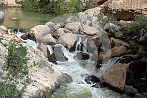 Caminito del Ray, The King\'s Path. Walkway pinned along the steep walls of a narrow gorge