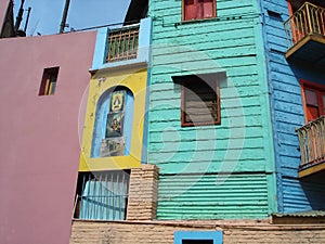 Colorful Houses in Caminito, La boca, Buenos Aires. photo