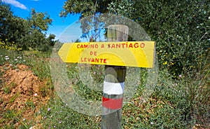 Camino de santiago Levante sign track photo