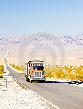camion on road, California, USA