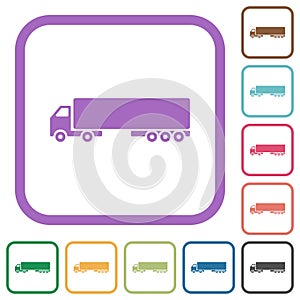Camion side view simple icons photo