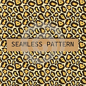 Leopard Print Seamless Pattern. Vector illustration for design