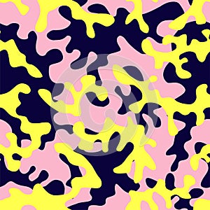 Camo military in pink yellow color photo
