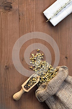 Camomile and thermometer