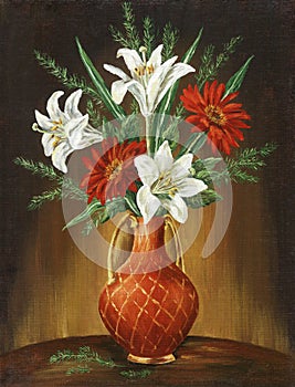 Camomiles and lilies