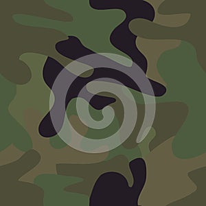 Camouflage commando army seamless pattern.