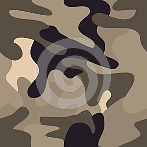 Camouflage commando army seamless pattern.