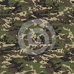 Camouflage and halftone pattern background seamless, mask clothi
