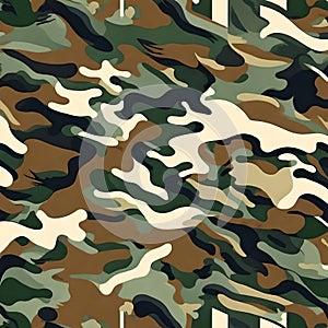 Camouflage pattern background - ai generated image