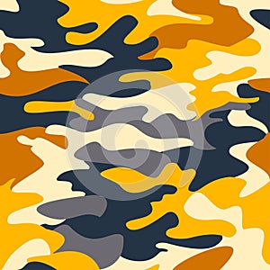 Camouflage pattern background seamless clothing print, repeatabl