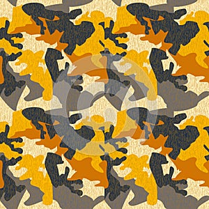 Camouflage pattern background seamless clothing print, repeatabl