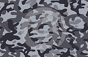Camouflage pattern background, seamless vector illustration. Classic clothing style masking camo, repeat print.