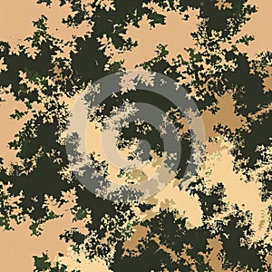 A camouflage pattern with a brown and beige background