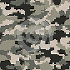 Camouflage Pattern Digital Pixels ACU Digital