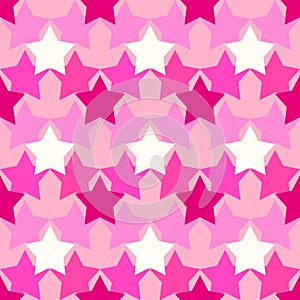 Camouflage pattern with pink stars