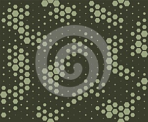 Camouflage pattern. Snake skin style, halftone seamless pattern. Green camo background photo