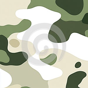 A camouflage pattern with white and green colors
