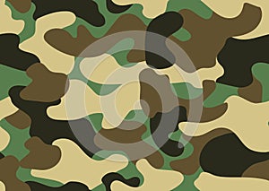 Camouflage seamless pattern. Abstract military or hunting camouflage background. Classic clothing style masking camo