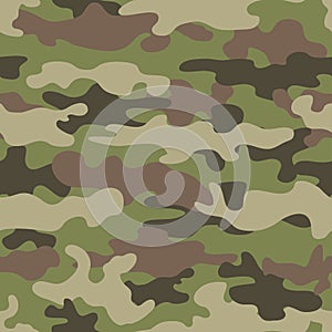 Camouflage seamless pattern. Abstract military style backdrop.