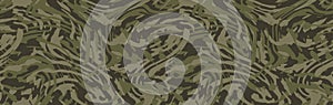 Camouflage seamless pattern. Camo background, curved wavy stripped.  Military print for design, wallpaper, textile. Vector i