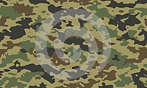 Camouflage seamless pattern. Trendy style camo, repeat print. Vector illustration.