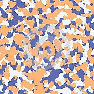 Camouflage seamless pattern. Trendy style camo, repeat. Vector illustration.