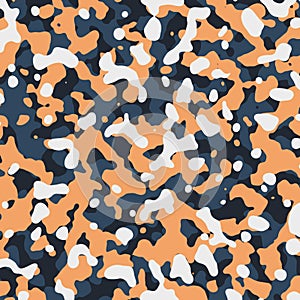 Camouflage seamless pattern. Trendy style camo, repeat. Vector illustration.
