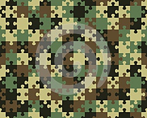 Camouflage seamless puzzle