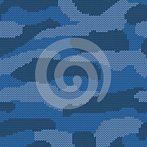 Camouflage style knitting, abstract pattern