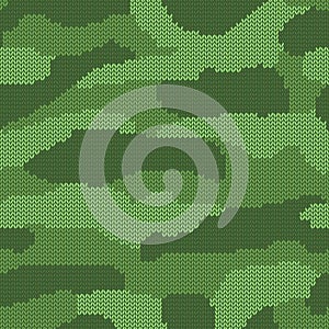 Camouflage style knitting, abstract pattern