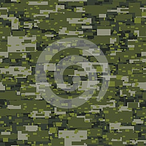 Camouflage urban disruptive block khaki seamless pattern