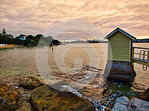 Camp Cove Beach, Sydney Harbor, Australia, at Sunset