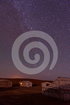 Camp in the Desert of Sahara, Morroco.