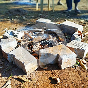 camp fire ashes