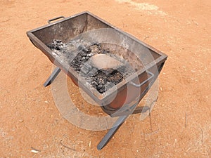 Camp fire pit near Alice Springs