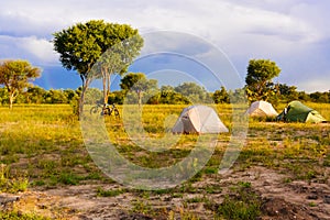 Camp ground near Kasane in Botswana