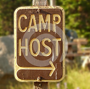 Camp host sign