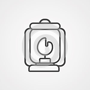 Camp lantern vector icon sign symbol